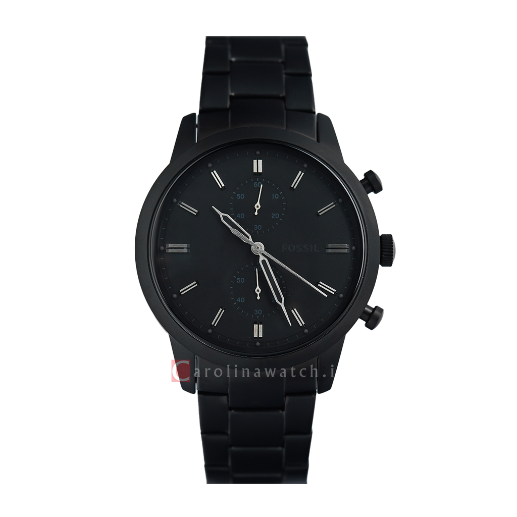 Jam Tangan Fossil Townsman FS5502 Chronograph Men Black Dial Black Sta Carolina Watch