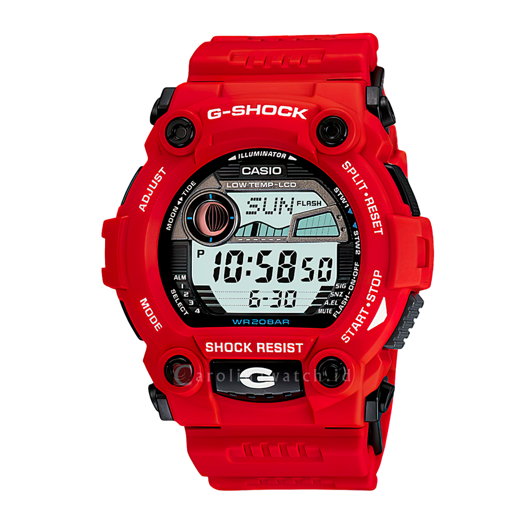 Jam Tangan CASIO G-SHOCK G-7900A-4D Men Digital Dial Red Resin Band