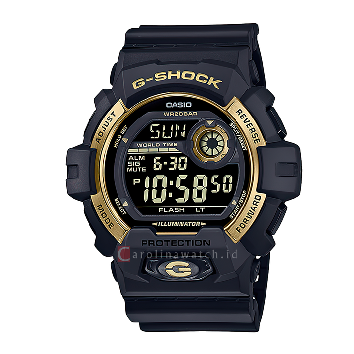 Jam Tangan Casio G-Shock G-8900GB-1D Men Digital Dial Black Resin Band