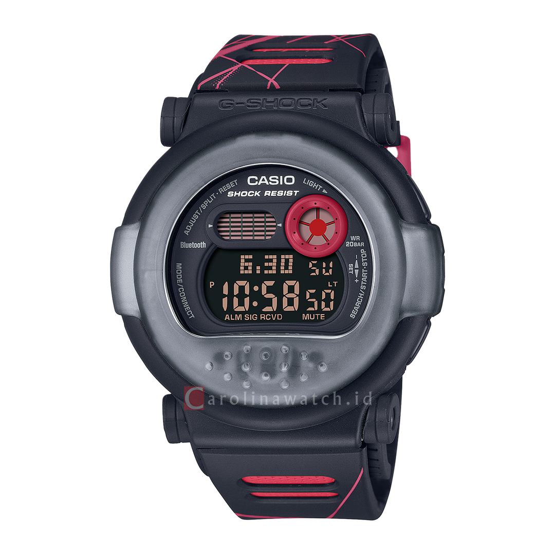 Jam Tangan CASIO G SHOCK G-B001MVA-1D Black And Translucent Bezel Men Digital Dial Dual Tone Resin Band