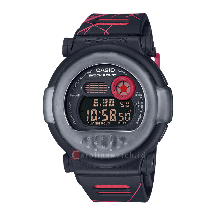 Jam Tangan CASIO G SHOCK G-B001MVA-1D Black And Translucent Bezel Men Digital Dial Dual Tone Resin Band