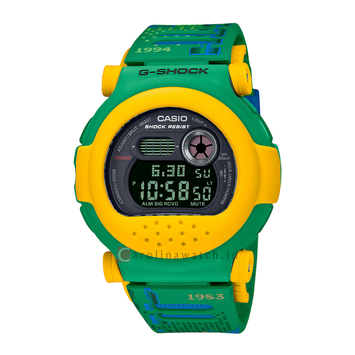 Jam Tangan Casio G-Shock G-B001RG-3D Men Retro Video Game Series Digital Dial Green Resin Band