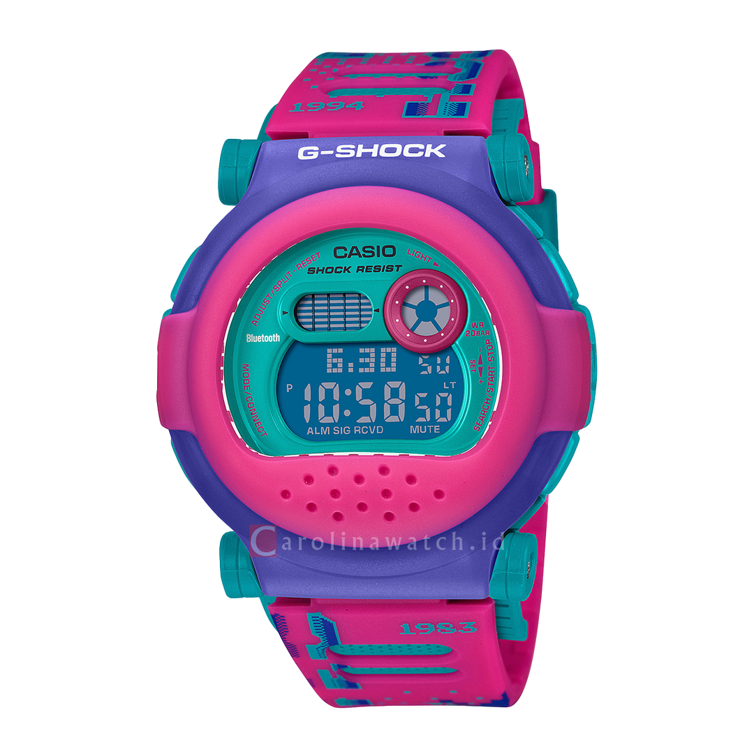 Jam Tangan Casio G-Shock G-B001RG-4D Men Retro Video Game Series Digital Dial Pink Resin Band