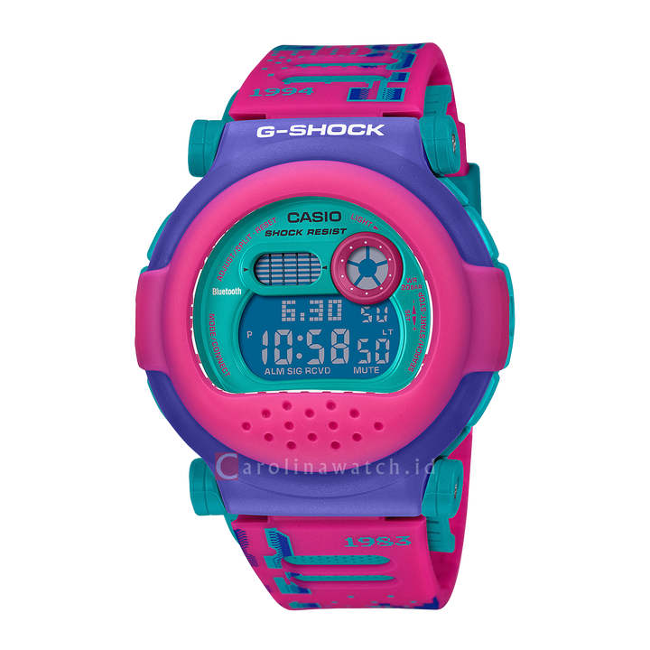 Jam Tangan Casio G-Shock G-B001RG-4D Men Retro Video Game Series Digital Dial Pink Resin Band