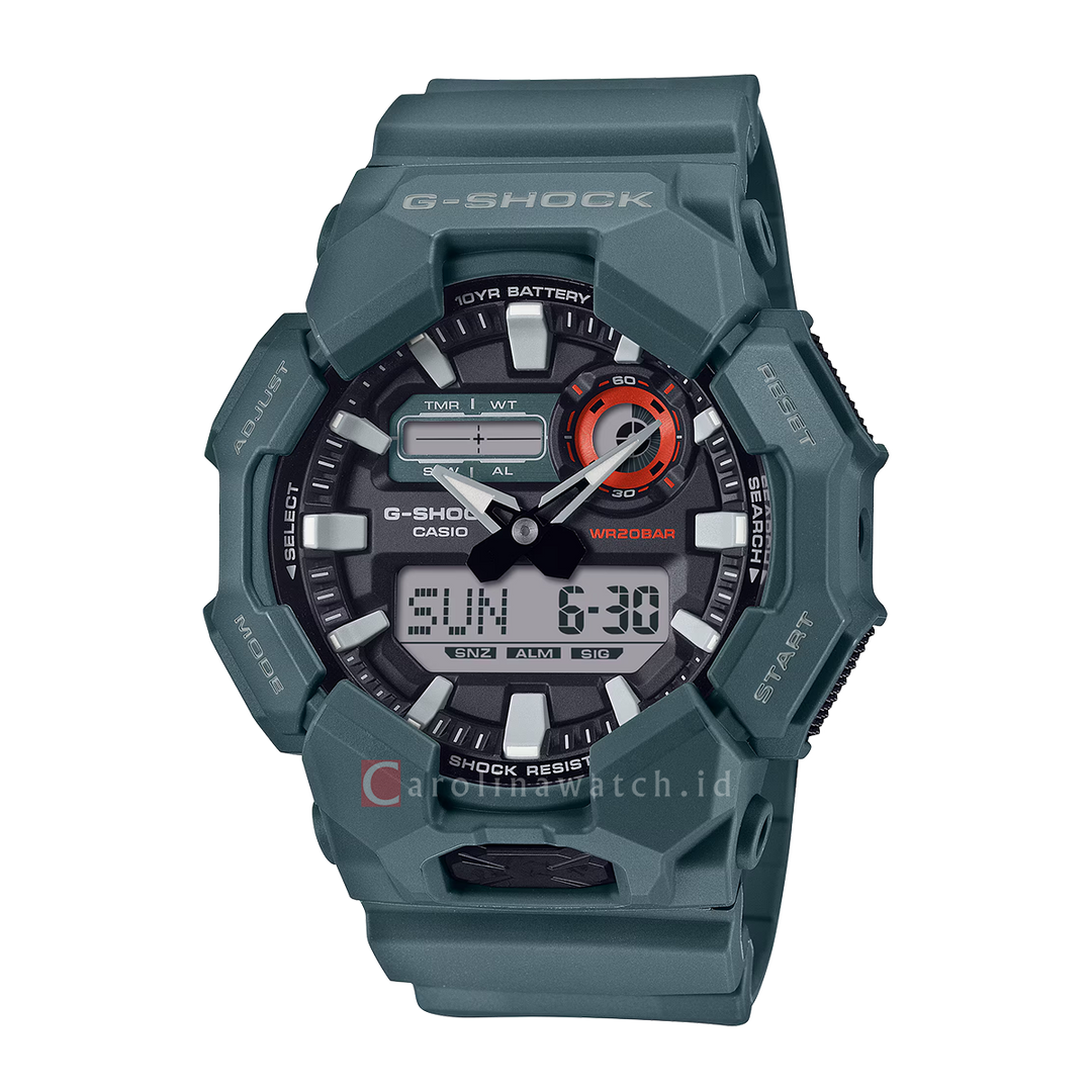 Jam Tangan Casio G-Shock GA-010-2A Men Black Digital Analog Dial Resin Band