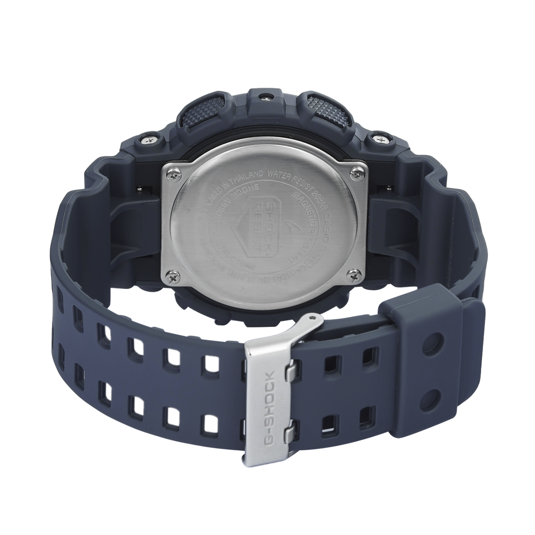 Jam Tangan Casio G-Shock GA-110AS-2A Men Green Digital Analog Dial Dark Grey Resin Band