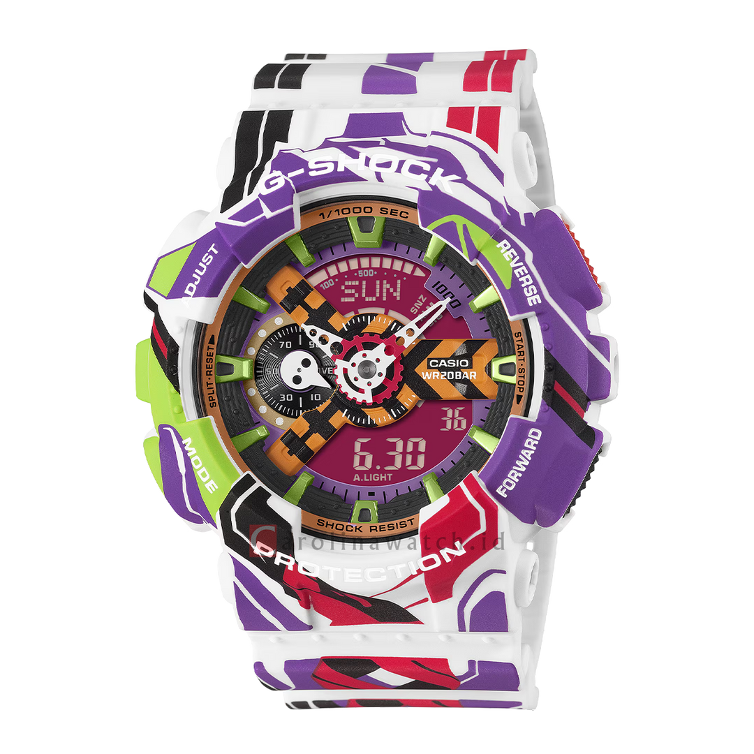 Jam Tangan Casio G-Shock GA-110EVA30-7A EVANGELION 30th Anniversary Men Digital Analog Dial Resin Band