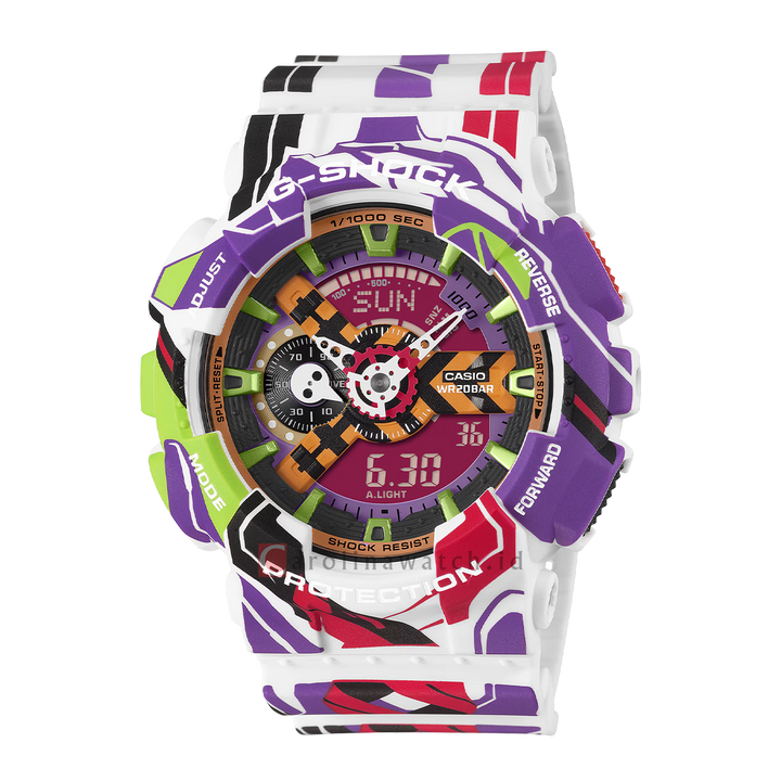 Jam Tangan Casio G-Shock GA-110EVA30-7A EVANGELION 30th Anniversary Men Digital Analog Dial Resin Band