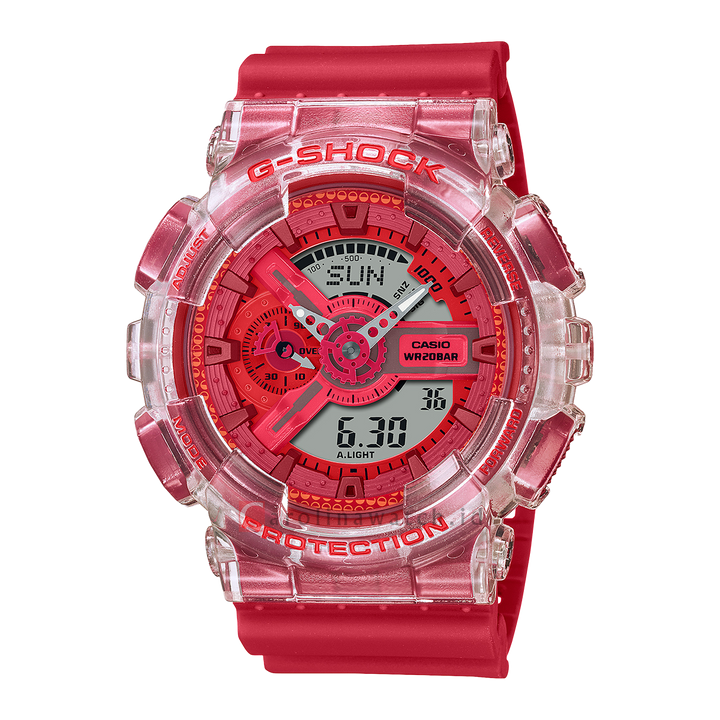 Merah Jam Dinding G Shock CASIO G-SHOCK G-LIDE Radio Solar GWX