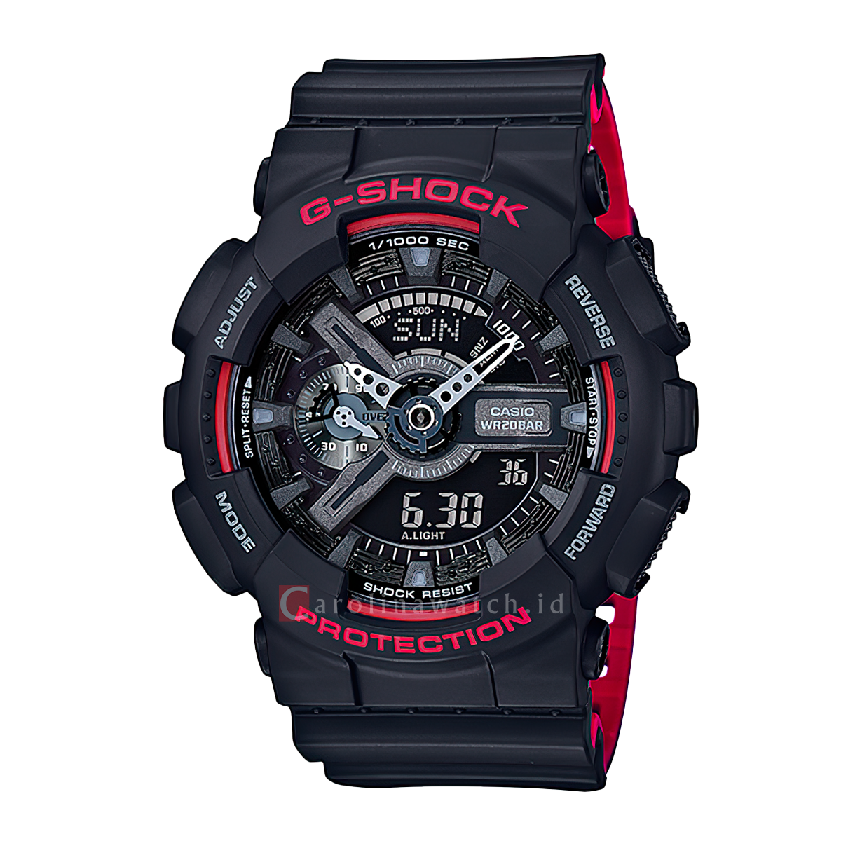Jam Tangan CASIO G SHOCK GA-110HR-1A Men Black Digital Analog Dial Bla ...