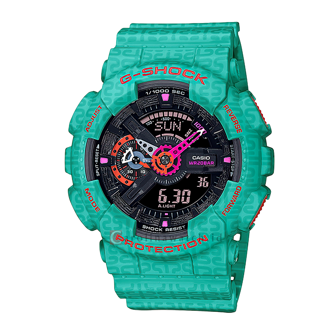 Jam Tangan Casio G-Shock GA-110SGG-3A Men The Savage Five - Records of the Three Kingdoms Series