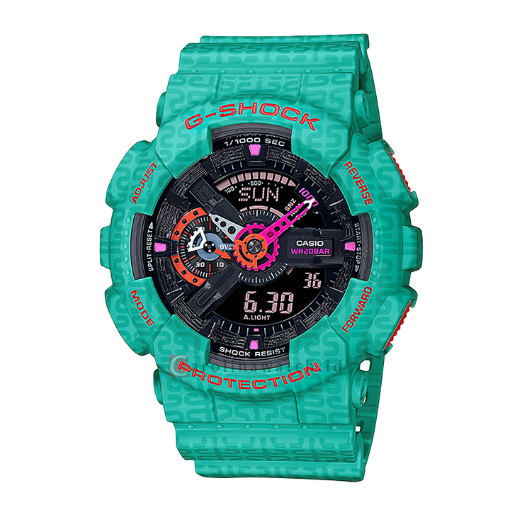 Jam Tangan Casio G-Shock GA-110SGG-3A Men The Savage Five - Records of the Three Kingdoms Series