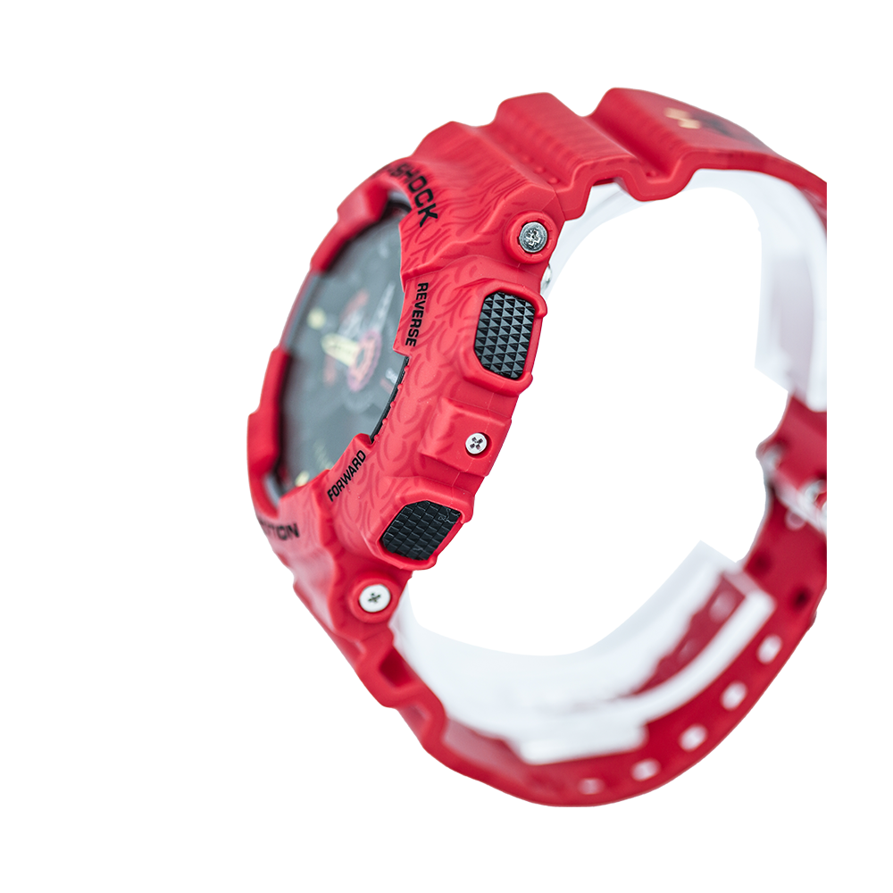 Jam Tangan Casio G-Shock GA-110SGH-4A Men Digital Analog Dial Red Resin Band