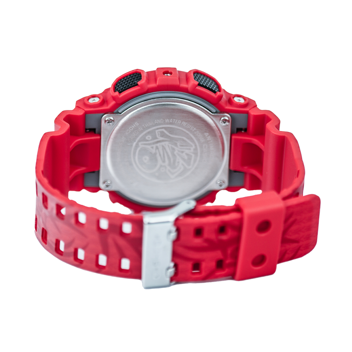 Jam Tangan Casio G-Shock GA-110SGH-4A Men Digital Analog Dial Red Resin Band