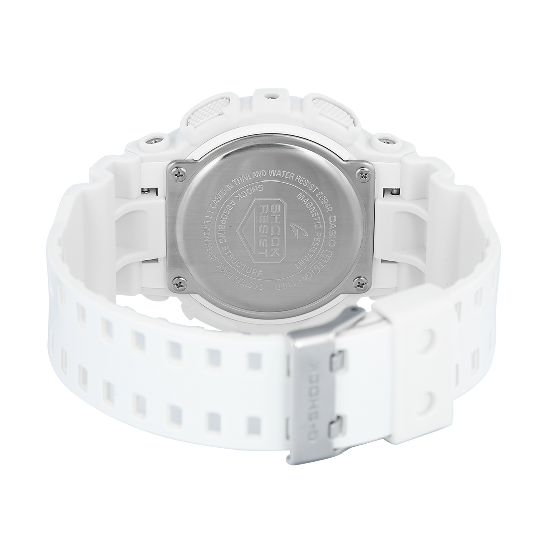 Jam Tangan Casio G-Shock Lineup Beach Time Lapse Series GA-110TL-7A Men Digital Analog Dial White Resin Band