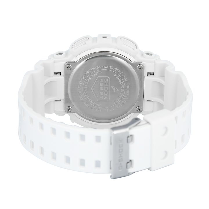 Jam Tangan Casio G-Shock Lineup Beach Time Lapse Series GA-110TL-7A Men Digital Analog Dial White Resin Band