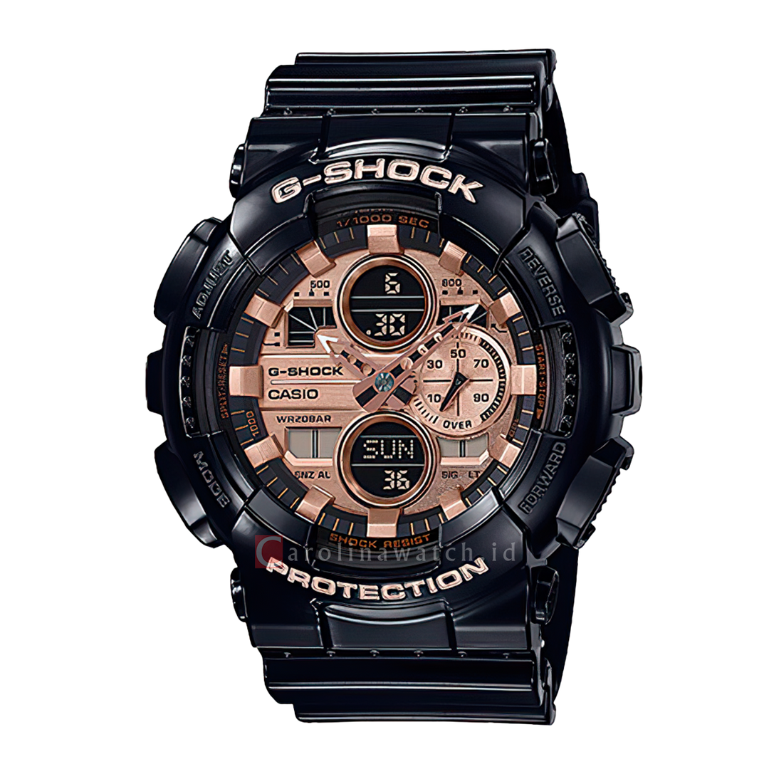 Jam Tangan Casio G-Shock GA-140GB-1A2 Men Bronze Dial Black Resin Band