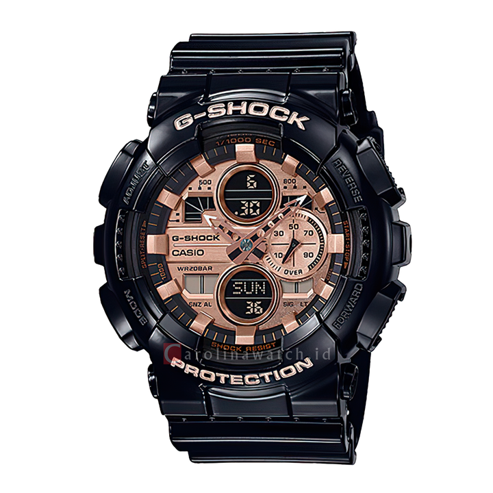 Jam Tangan Casio G-Shock GA-140GB-1A2 Men Bronze Dial Black Resin Band