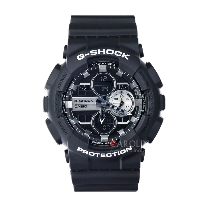 Jam Tangan Casio G-Shock GA-140GM-1A1 Men Garish Color Series Digital Analog Dial Black Resin Band