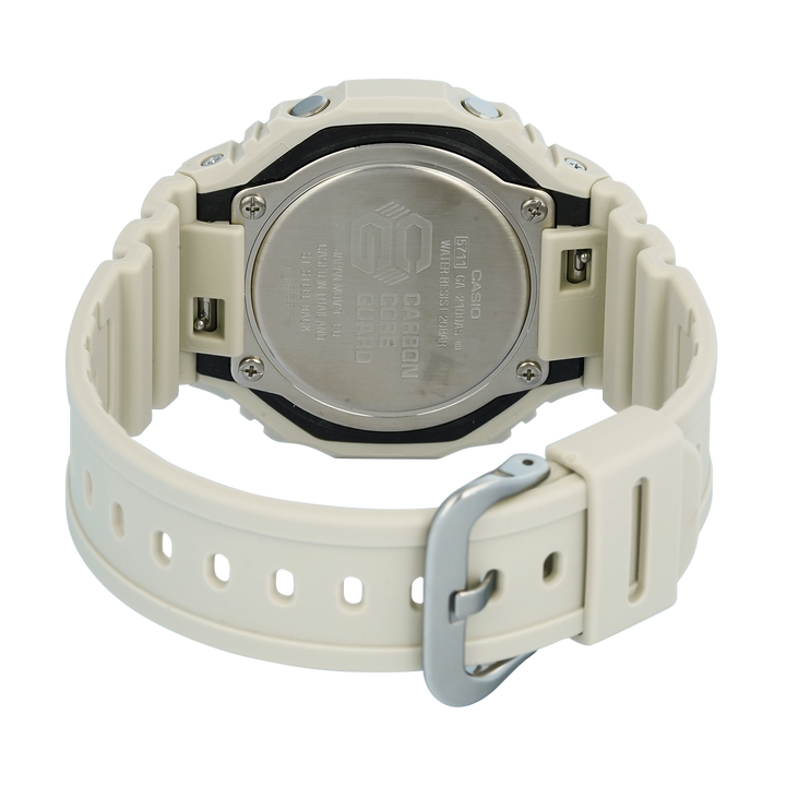 Jam Tangan Casio G-Shock GA-2100AS-5A Men Iconic Styles CasiOak Turquoise Digital Analog Dial White Resin Band