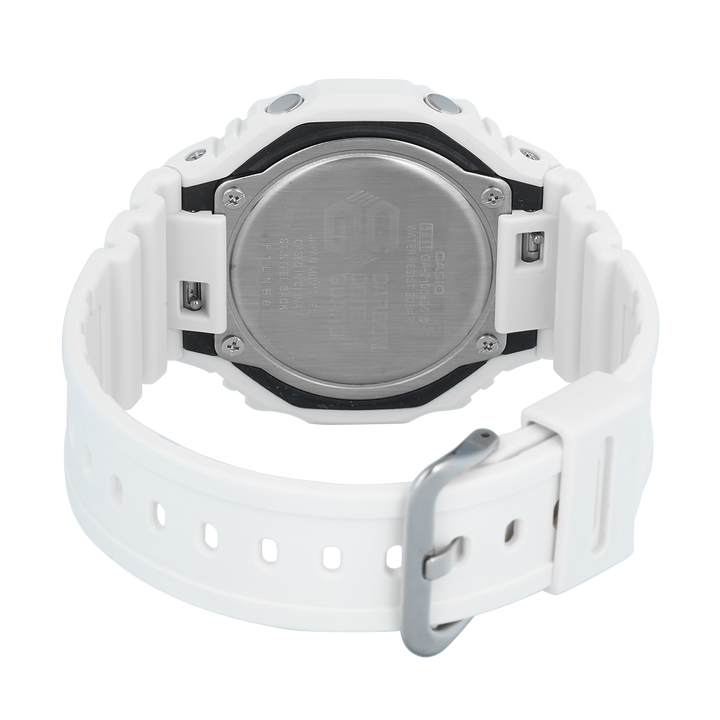 Jam Tangan CASIO G-SHOCK Classic GA-2100HDS-7A1 Men White Analog-Digital Dial White Resin Band