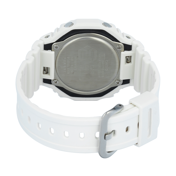 Jam Tangan CASIO G-SHOCK Classic GA-2100HDS-7A Men White Analog-Digital Dial White Resin Band