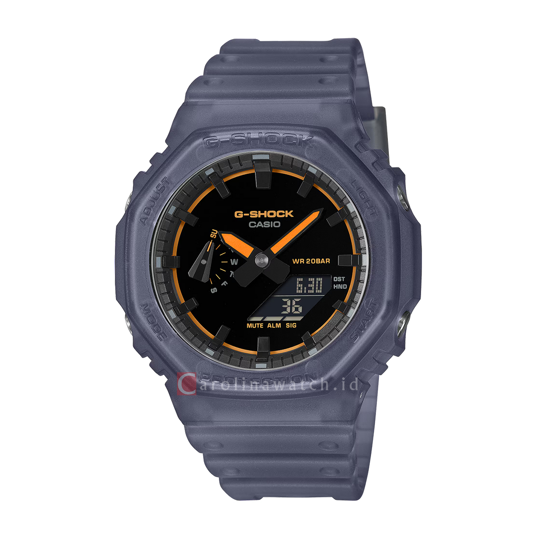 Jam Tangan Casio G-Shock GA-2100K-2A Men Analog Digital Dial Blue Resin Band