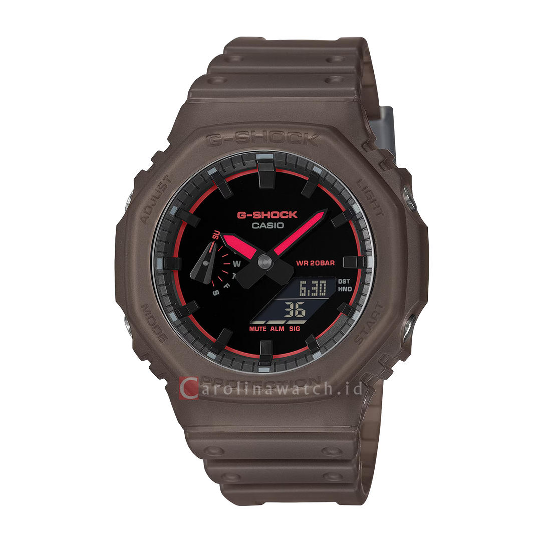 Jam Tangan Casio G-Shock GA-2100K-5A Men Analog Digital Dial Brown Resin Band