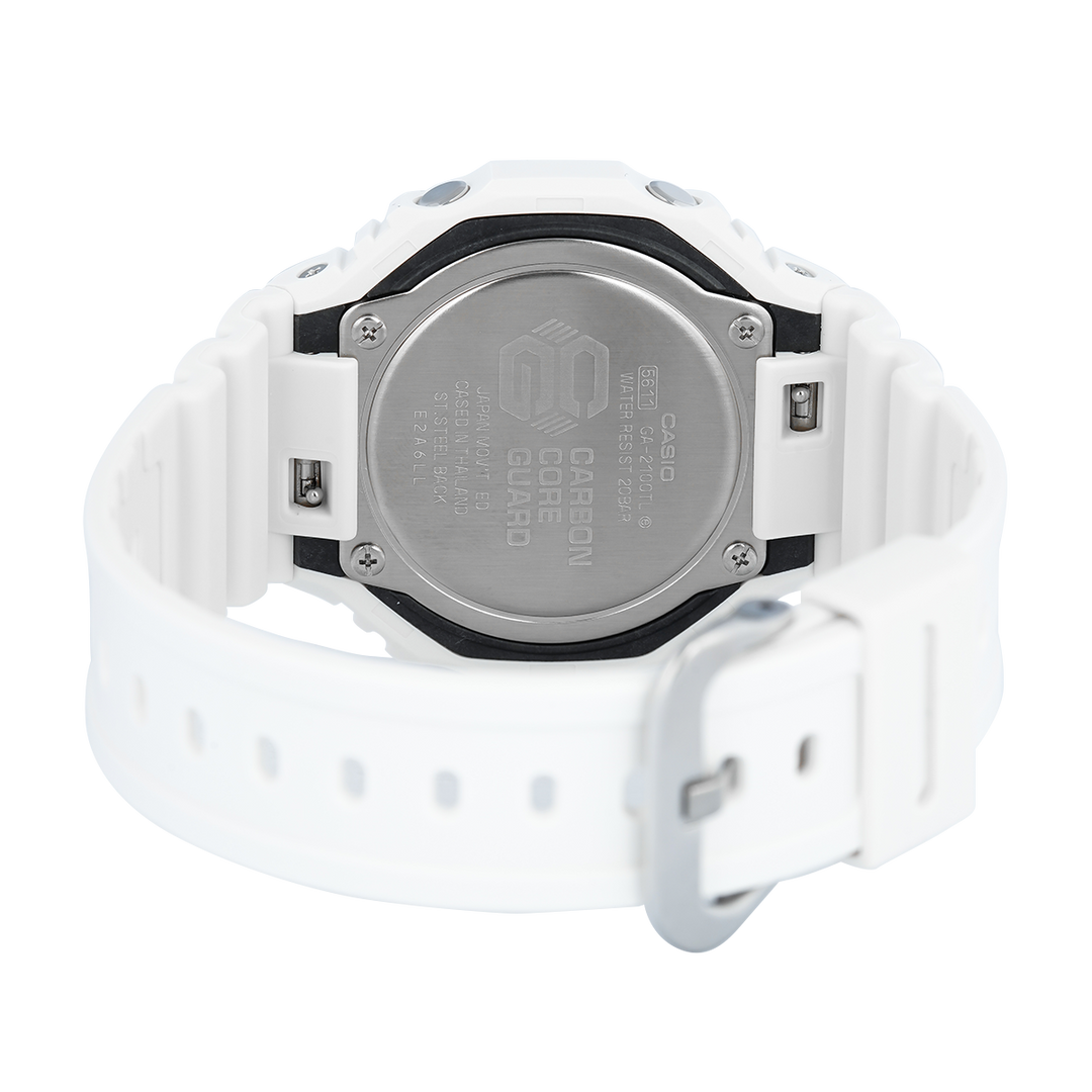 Jam Tangan CASIO G SHOCK Beach Time Lapse Series GA-2100TL-7A Men Digital Analog Dial White Resin Band