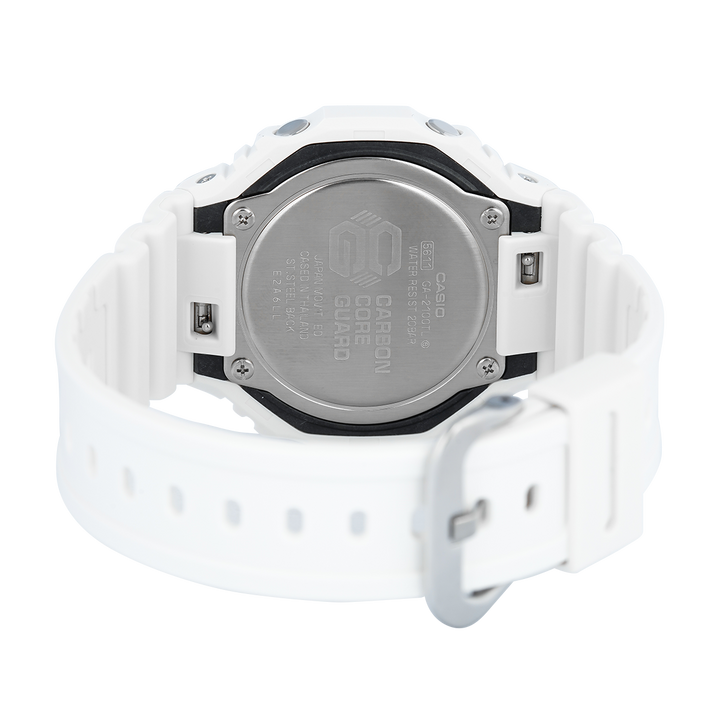 Jam Tangan CASIO G SHOCK Beach Time Lapse Series GA-2100TL-7A Men Digital Analog Dial White Resin Band