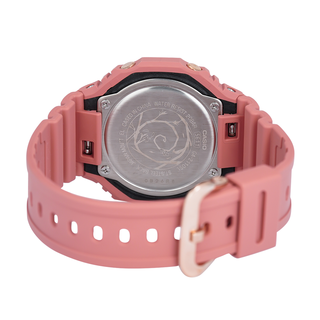 Jam Tangan CASIO G SHOCK GA-2110SL-4A4 CasiOak Pink Series For Spring And Summer Women Pink Dial Pink Resin Band