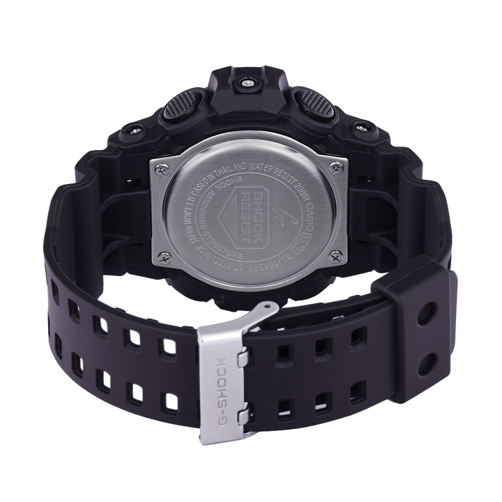 Jam Tangan CASIO G SHOCK GA-700BBR-1A Men Black Digital Analog Dial Black Resin Band
