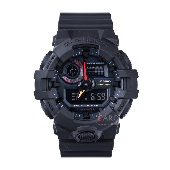 Jam Tangan CASIO G SHOCK GA-700BMC-1A Men Tokyo Streets Scenes Digital Analog Dial Black Resin Band