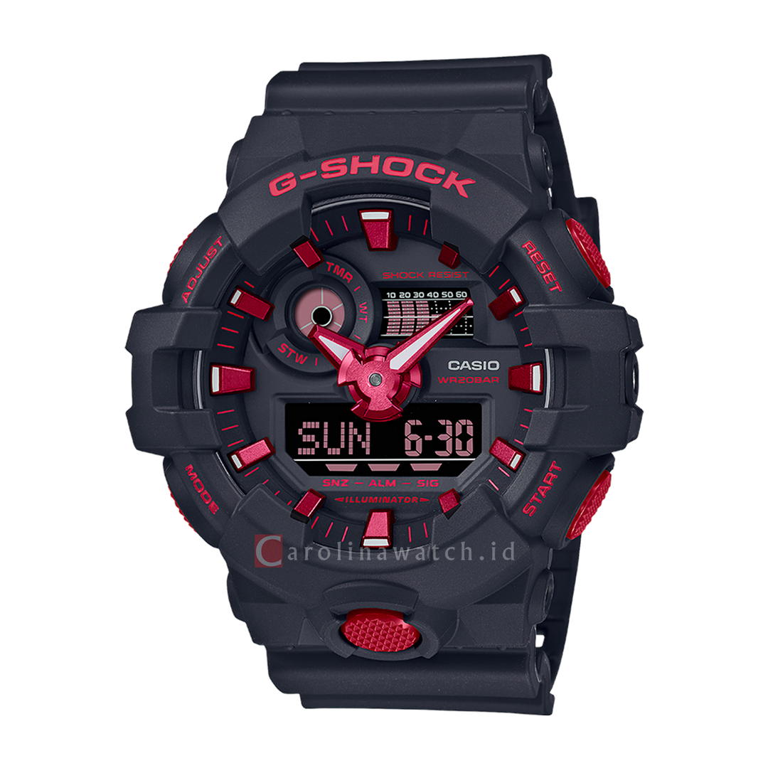 Jam Tangan CASIO G SHOCK GA-700BNR-1A Men Digital Dial Black Resin Band