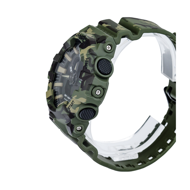 Jam Tangan Casio G-Shock GA-700CM-3A Men Camouflage Series Green Woodland Camouflage Resin Band