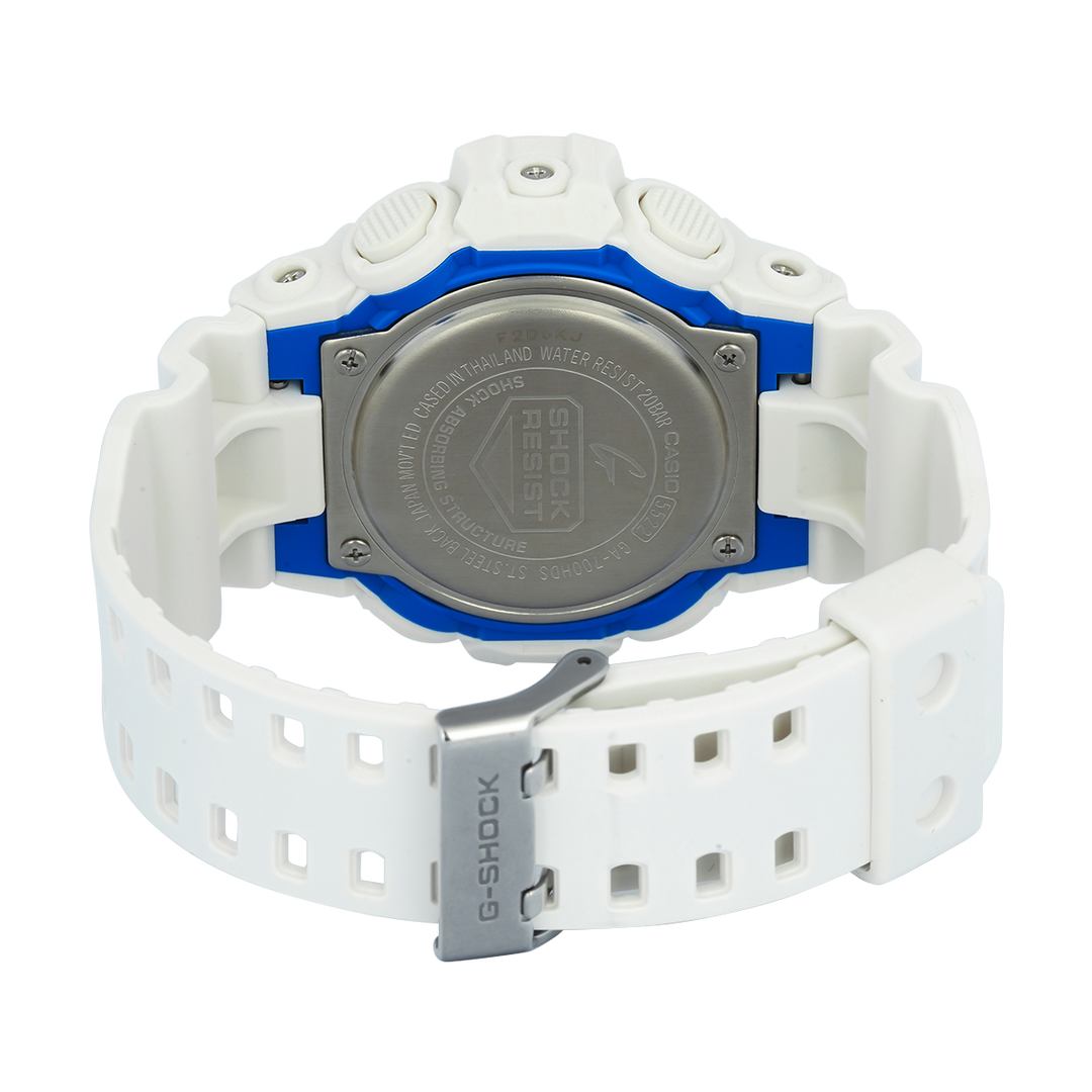 Jam Tangan CASIO G SHOCK GA-700HDS-7A Men Digital Analog Dial White Resin Band