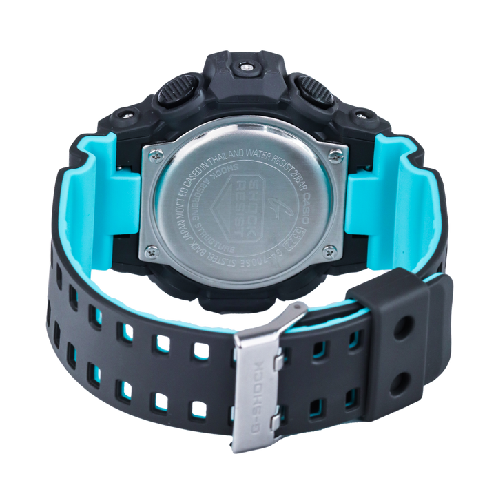 Jam Tangan CASIO G SHOCK Special Color Model Illuminator GA-700SE-1A2 Men Digital Analog Dial Black Resin Band