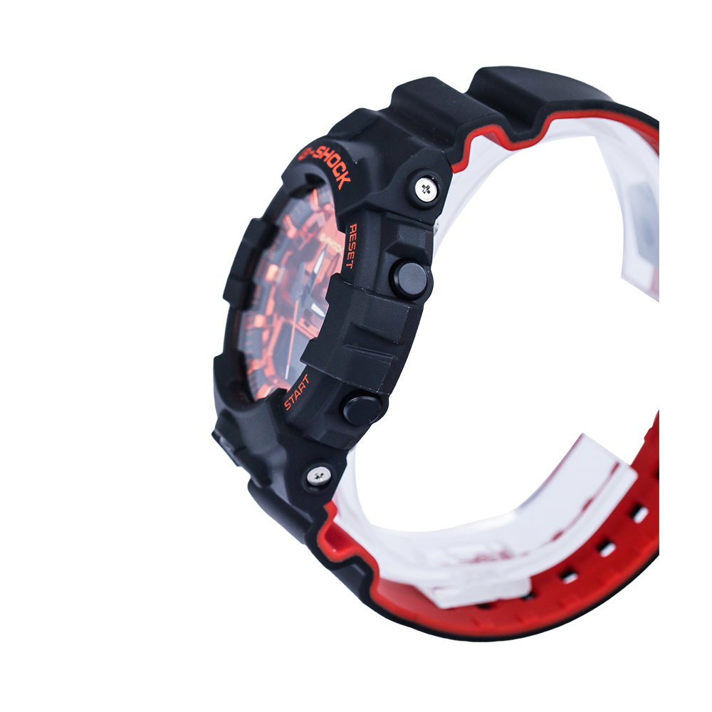 Jam Tangan Casio G-Shock GA-800BR-1A Men Digital Analog Orange Dial Black Resin Band