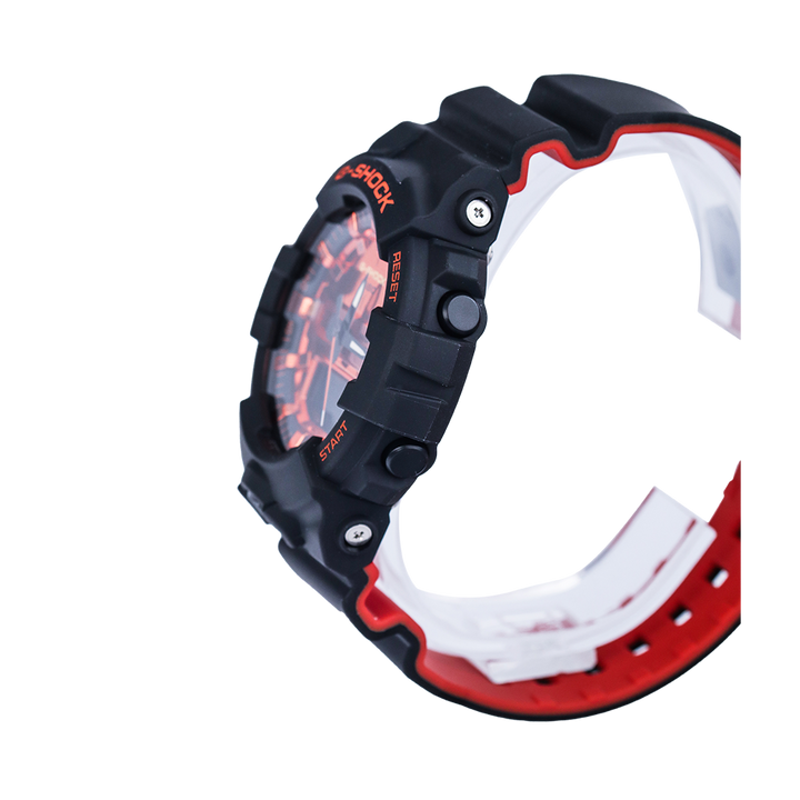 Jam Tangan Casio G-Shock GA-800BR-1A Men Digital Analog Orange Dial Black Resin Band