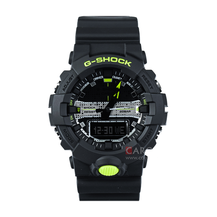 Jam Tangan Casio G-Shock GA-800DC-1A Men Digital Analog Dial Black Resin Band