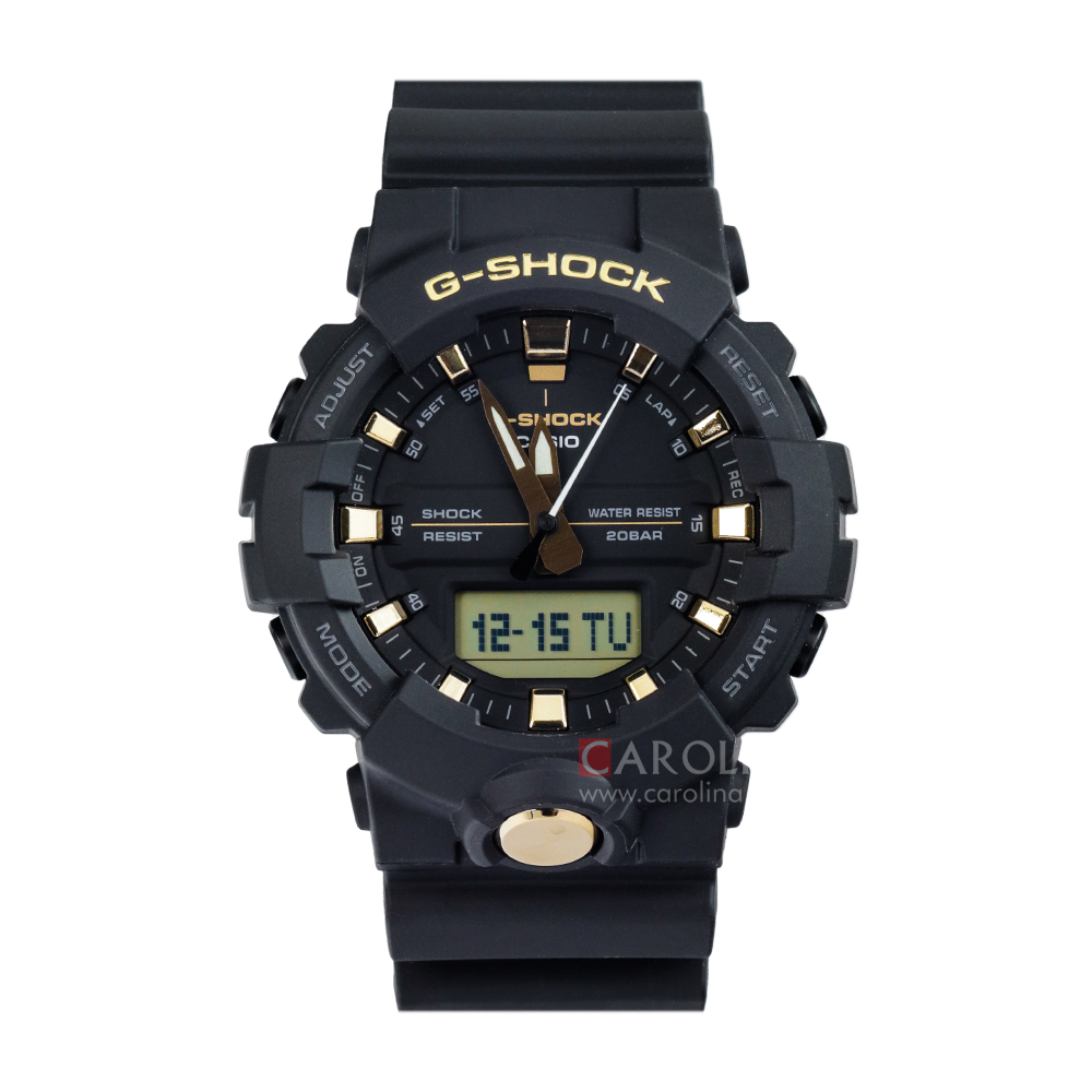 Jam Tangan Casio G-Shock GA-810B-1A9 Men Black Digital Analog Dial Black Resin Band