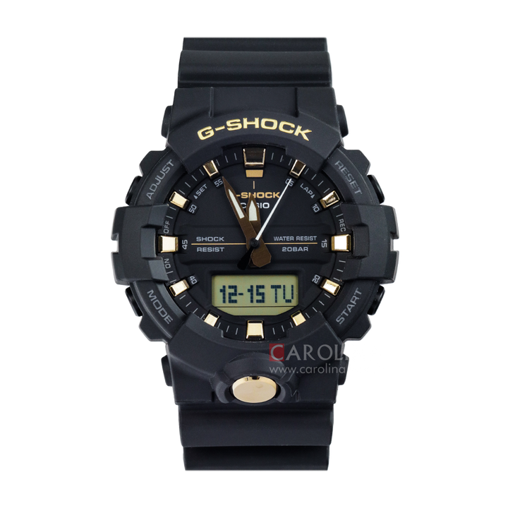 Jam Tangan Casio G-Shock GA-810B-1A9 Men Black Digital Analog Dial Black Resin Band