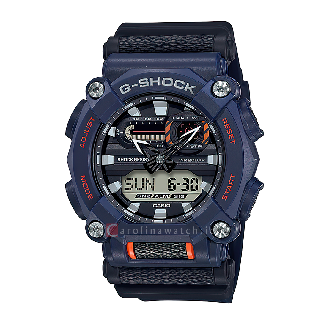 Jam Tangan CASIO G SHOCK GA-900-2A Men Digital Analog Dial Black Resin Band