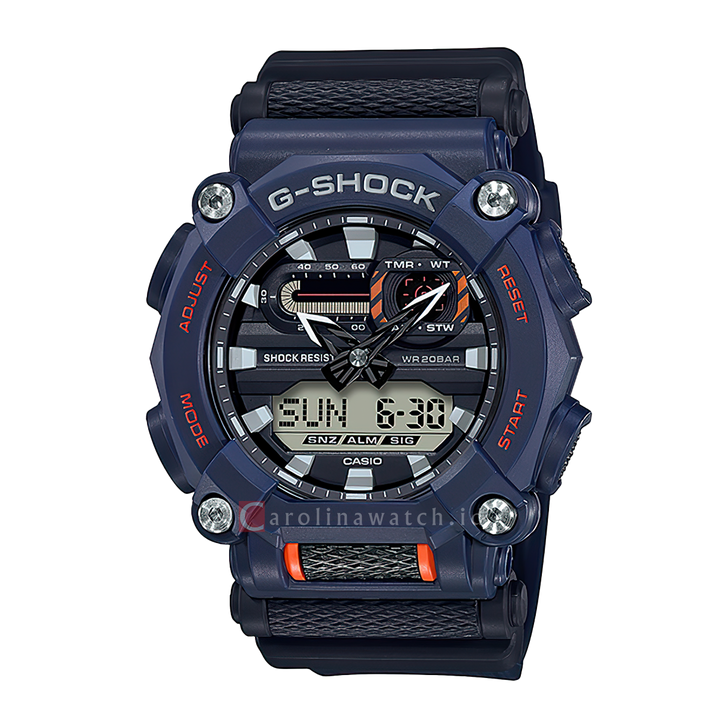 Jam Tangan CASIO G SHOCK GA-900-2A Men Digital Analog Dial Black Resin Band