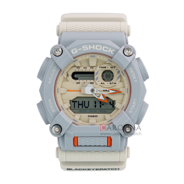 Jam Tangan CASIO G SHOCK GA-900BEP-8A Black Eye Patch Collaboration Men Digital Analog Dial Grey Resin Band