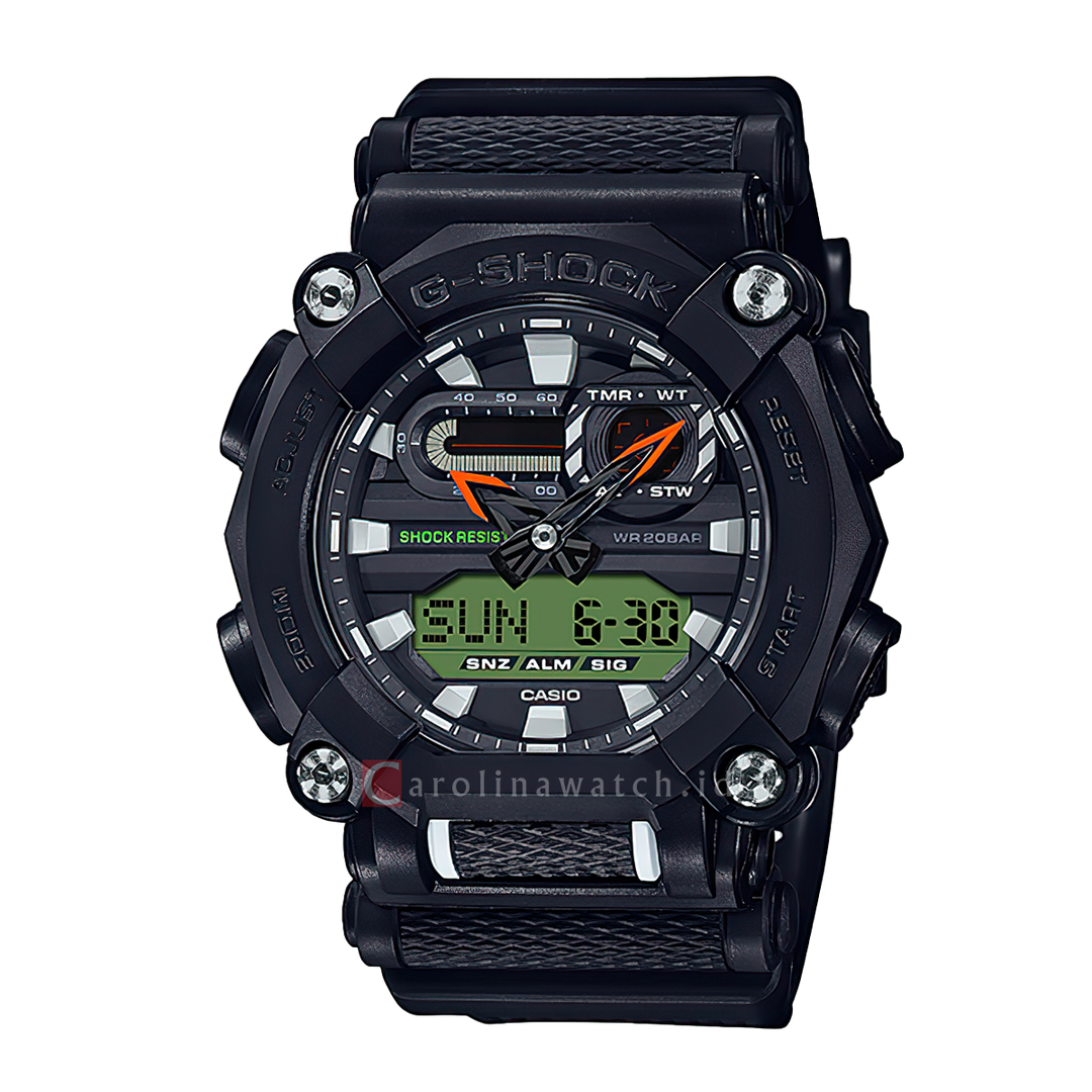 Jam Tangan Casio G-Shock GA-900E-1A3 The Industrial Style Black Resin Band