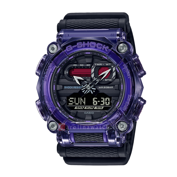 Jam Tangan Casio G-Shock GA-900TS-6A Men Sound Wave Series Dual Tone Resin Band