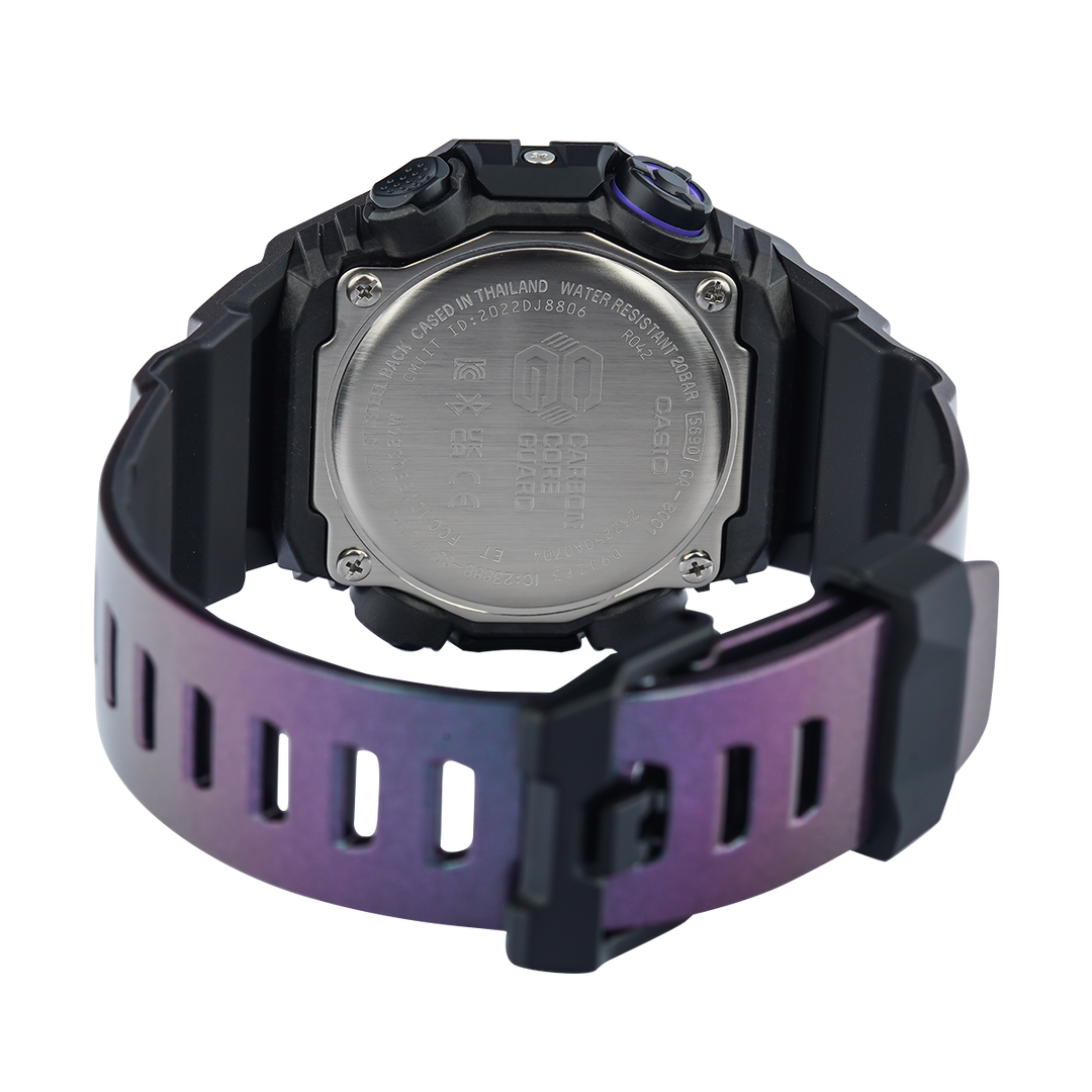 Jam Tangan Casio G-Shock GA-B001AH-6A Digital Analog Dial Black Purple Gradation Resin Band