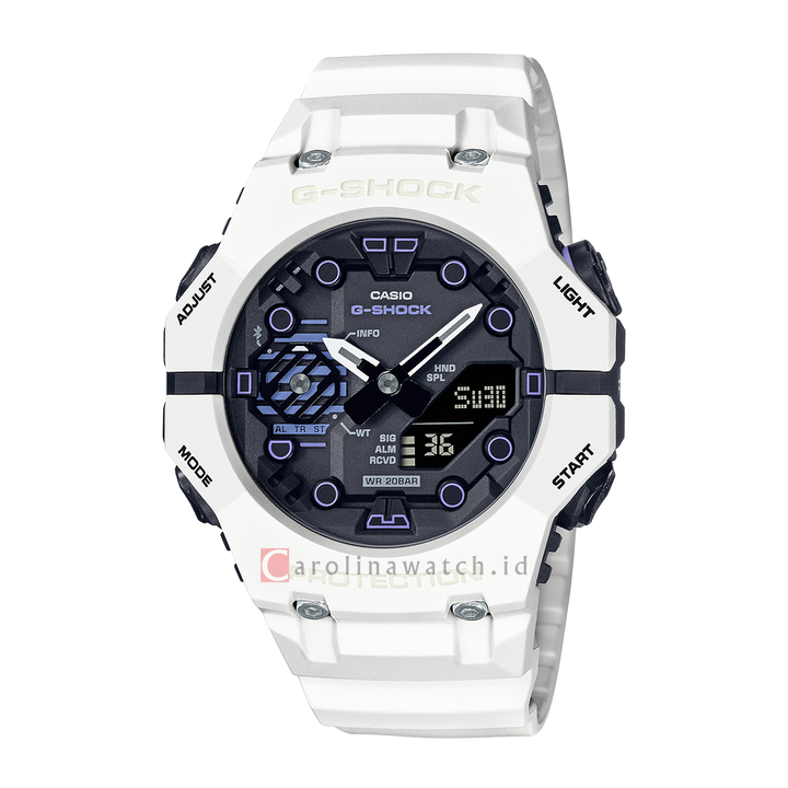 Jam Tangan Casio G-Shock GA-B001SF-7A Men Sci-Fi World Series Black Digital Analog Dial White Resin Band