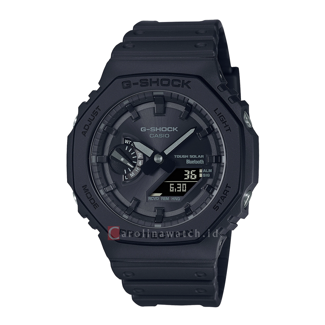 Jam Tangan CASIO G-SHOCK GA-B2100-1A1 Men Tough Solar Black Digital Analog Dial Black Resin Band